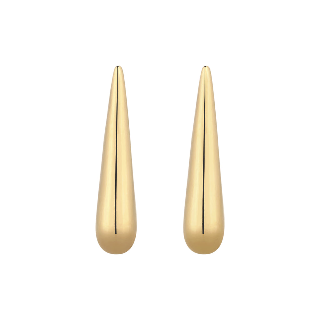 Gold - Elli | Ohrstecker Tropfen | 925 Sterling Silber vergoldet