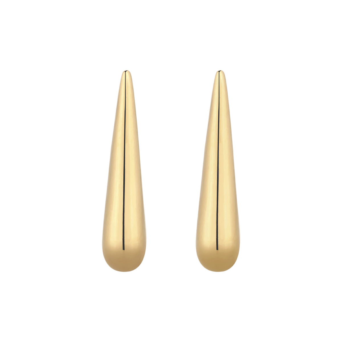 Gold - Elli | Ohrstecker Tropfen | 925 Sterling Silber vergoldet
