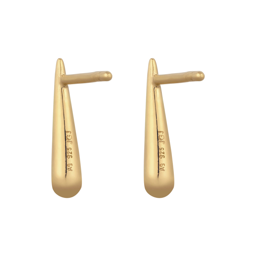 Gold - Elli | Ohrstecker Tropfen | 925 Sterling Silber vergoldet