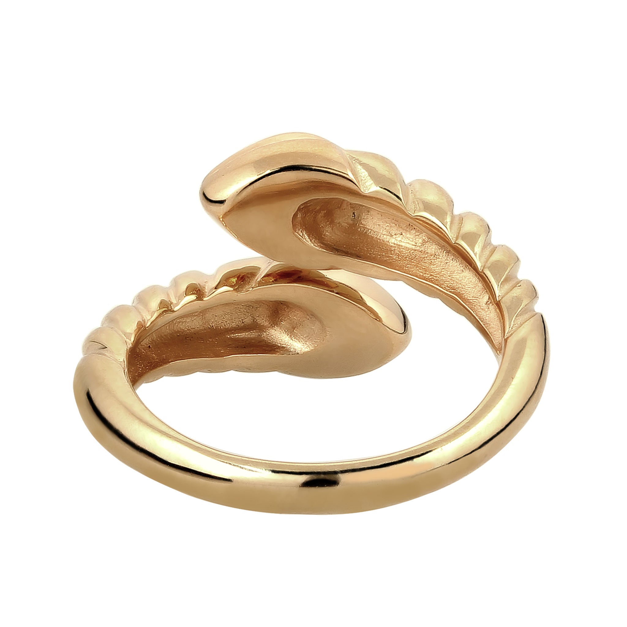 Gold - Elli | Wickelring Schlange | Mit Kristallen von Swarovski® (Grün) | 925 Sterling Silber vergoldet