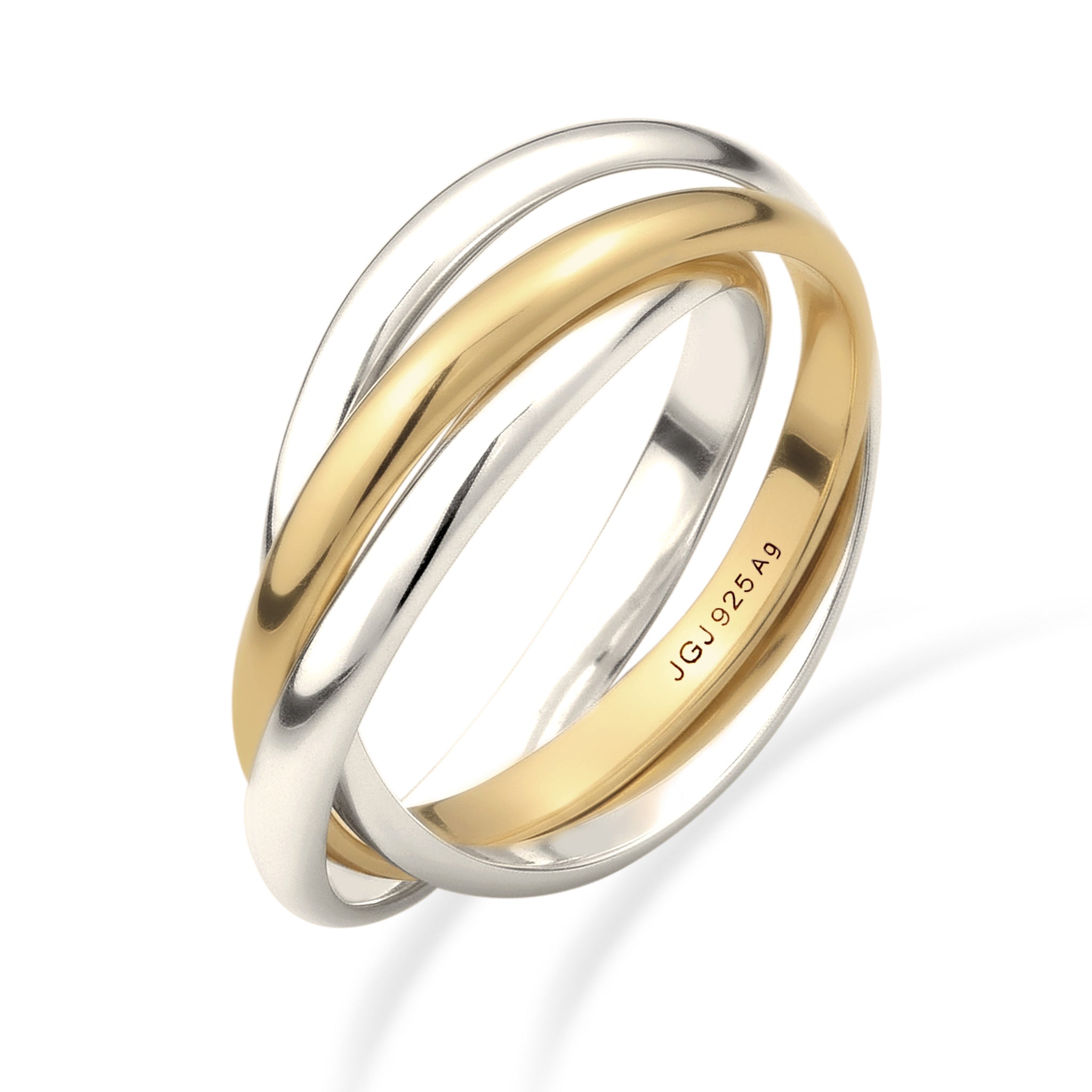 Bunt - Elli | Wickelring Bicolor | 925 Sterling Silber vergoldet