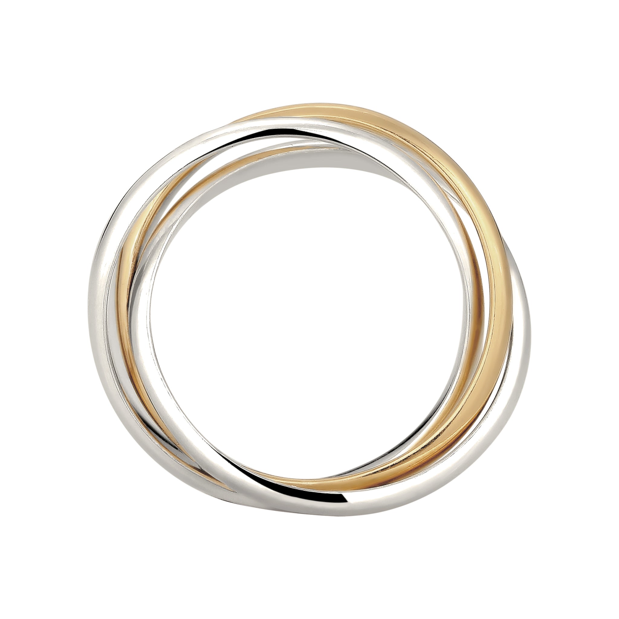Bunt - Elli | Wickelring Bicolor | 925 Sterling Silber vergoldet