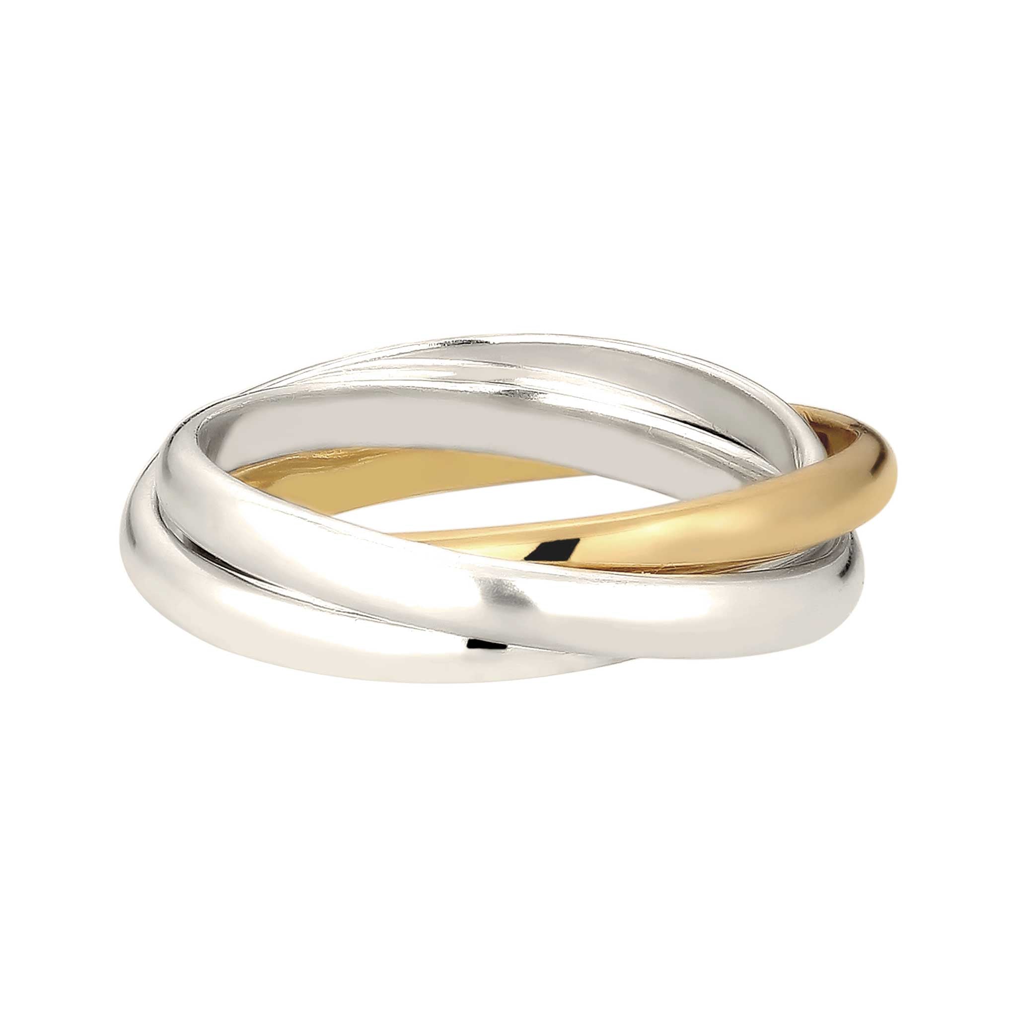 Bunt - Elli | Wickelring Bicolor | 925 Sterling Silber vergoldet