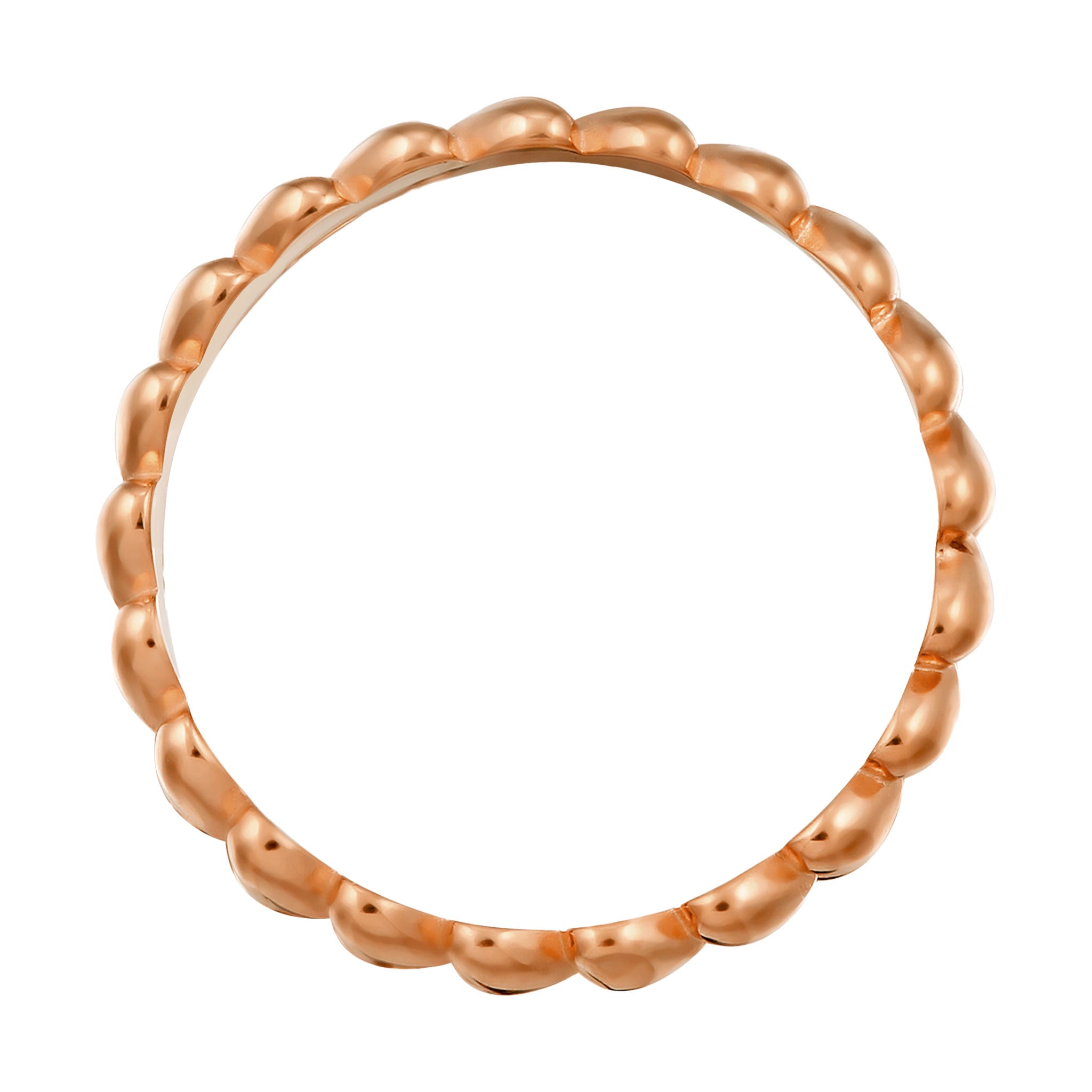 Roségold - Elli | Bandring Herz | 925 Sterling Silber Rosegold