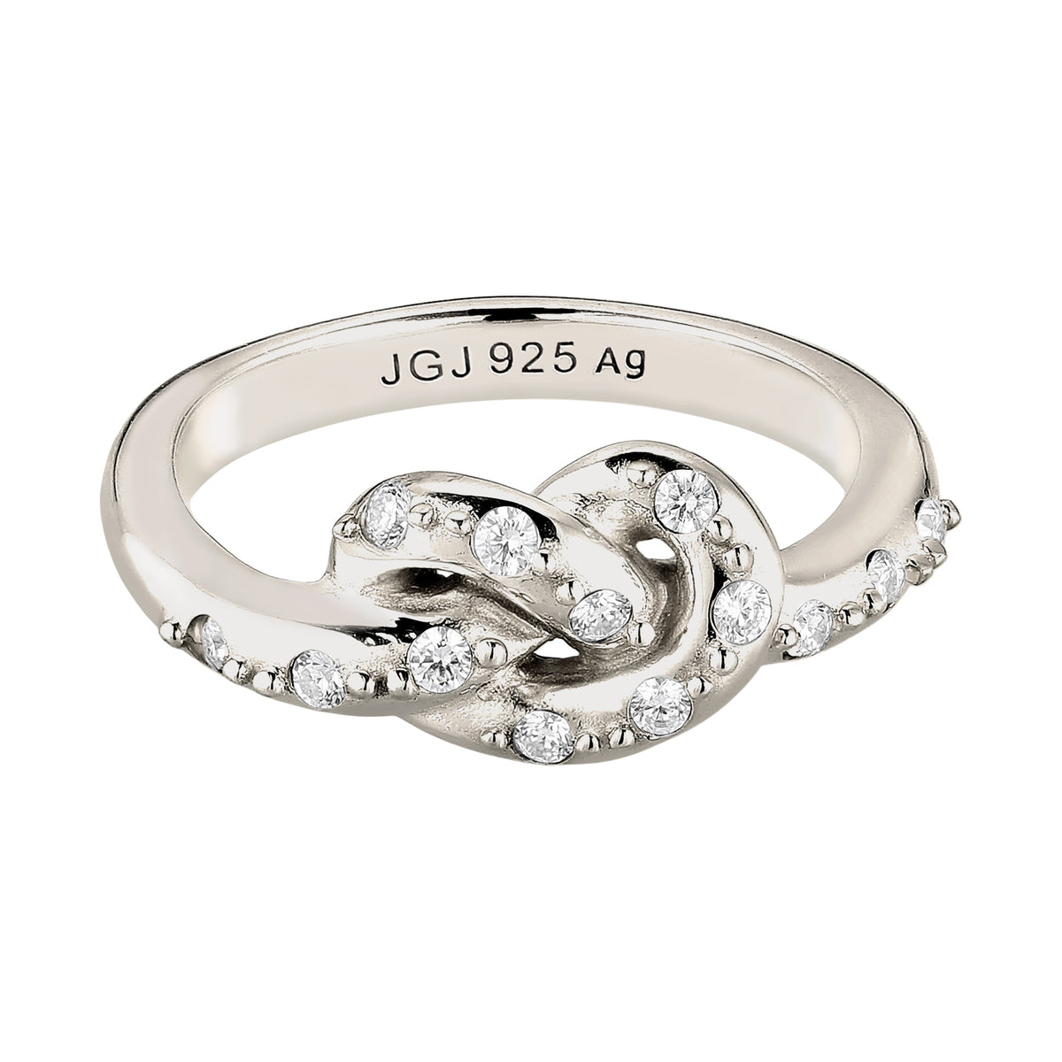 Silber - Elli | Knoten | mit Kristalle von Swarovski® (Grün, Blau) | 925 Sterling Silber