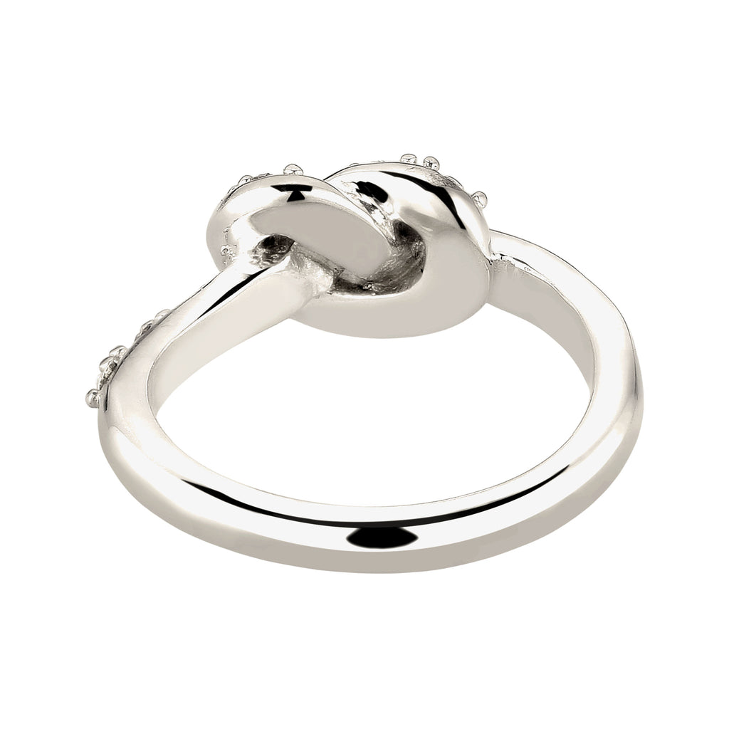 Silber - Elli | Knoten | mit Kristalle von Swarovski® (Grün, Blau) | 925 Sterling Silber