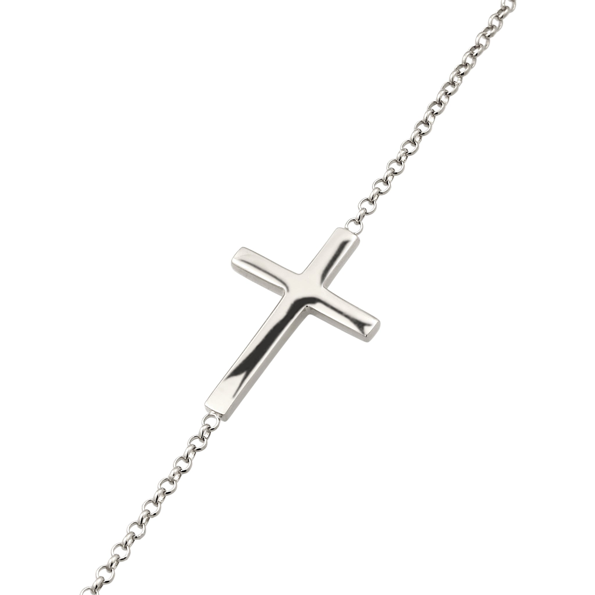 Silber - Elli | Halskette mit Kreuz | 925 Sterling Silber