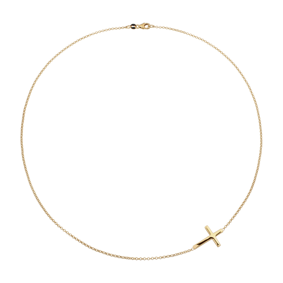 Gold - Elli | Halskette mit Kreuzanhänger | 925 Sterling Silber vergoldet