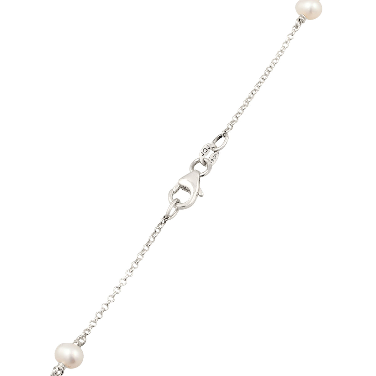 Silber - Elli | Halskette | Süßwasserzuchtperlen (Weiß) | 925 Sterling Silber
