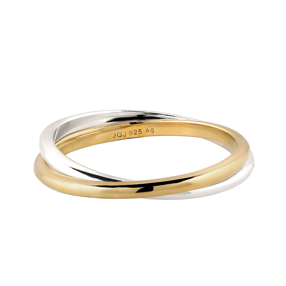 Zweifarbig - Elli | Wickelring Bicolor | 925 Sterling Silber vergoldet