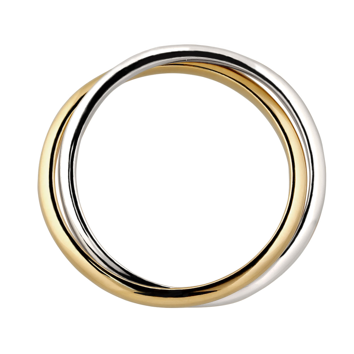 Zweifarbig - Elli | Wickelring Bicolor | 925 Sterling Silber vergoldet