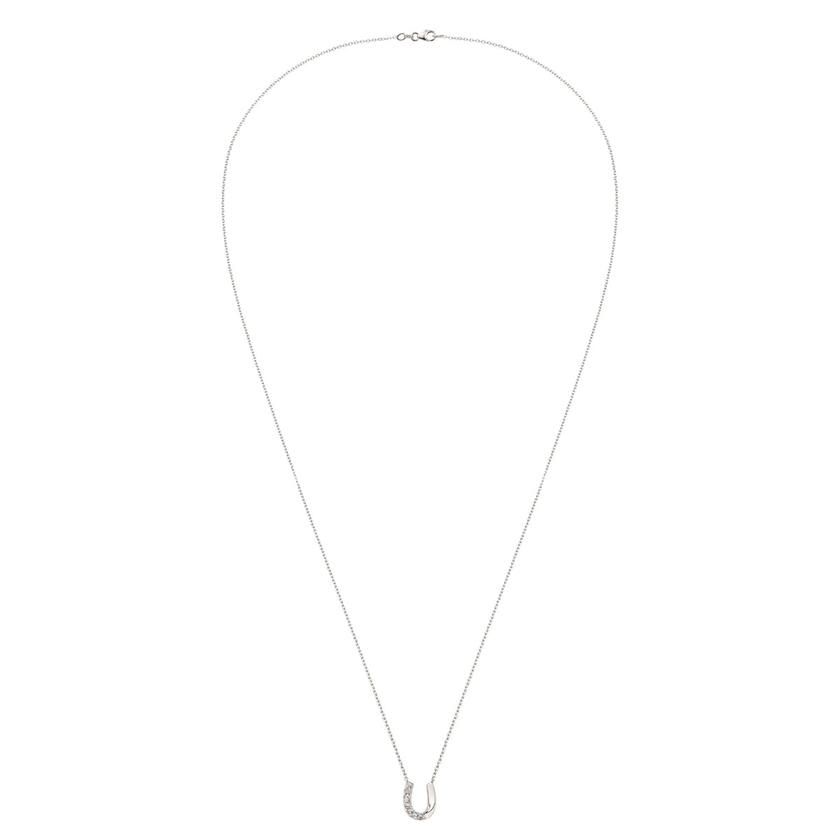 Silber - Elli | Halskette Hufeisen | Kristallen von Swarovski® (Weiß) | 925 Sterling Silber