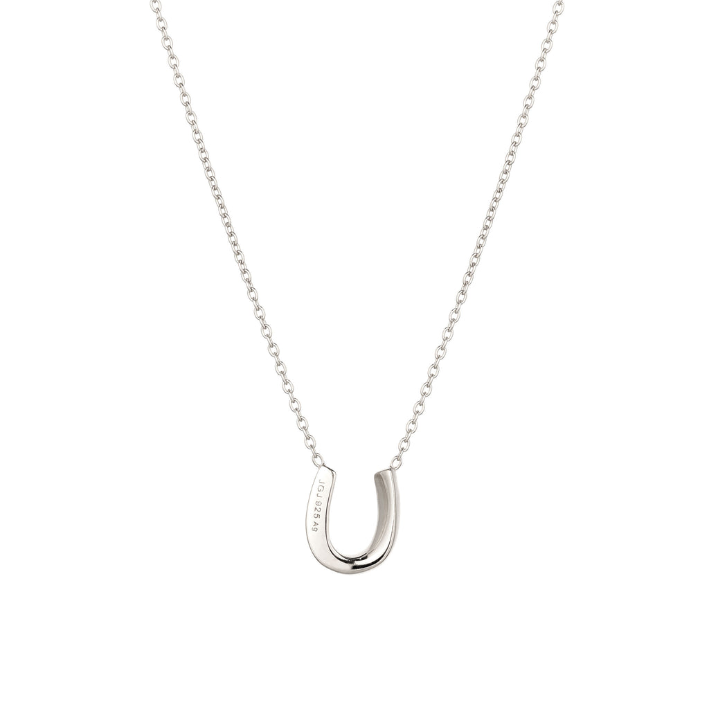 Silber - Elli | Halskette Hufeisen | Kristallen von Swarovski® (Weiß) | 925 Sterling Silber