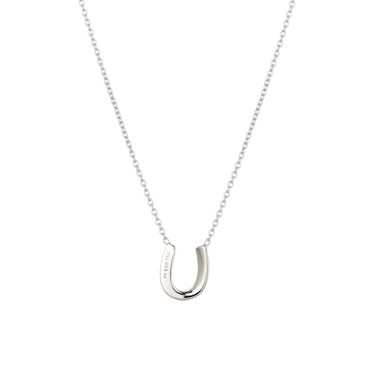 Silber - Elli | Halskette Hufeisen | Kristallen von Swarovski® (Weiß) | 925 Sterling Silber