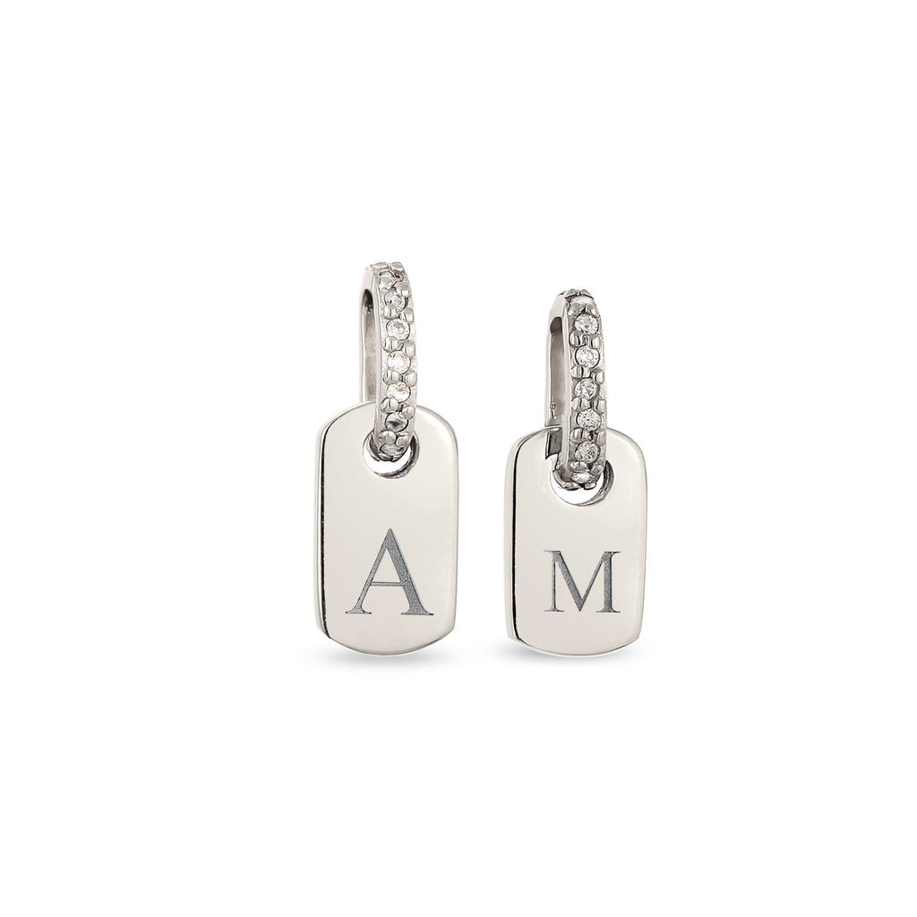 Silver engravable - Elli | Anhänger Set Gravur | Zirkonia (Weiß) | 925 Sterling Silber