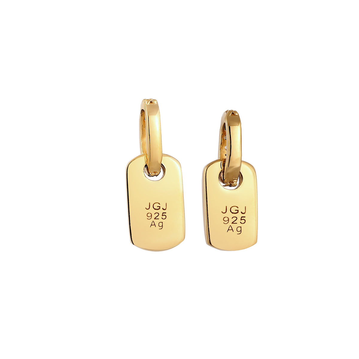 Gold engravable - Elli | Anhänger Set Gravur | Zirkonia (Weiß) | 925 Sterling Silber vergoldet