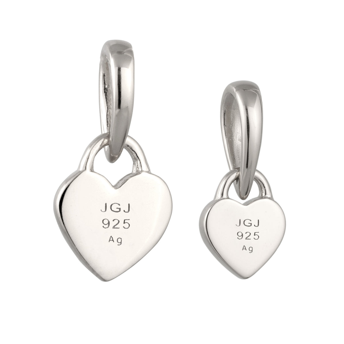 Silver engravable - Elli | Herz Anhänger Set Gravur | 925 Sterling Silber