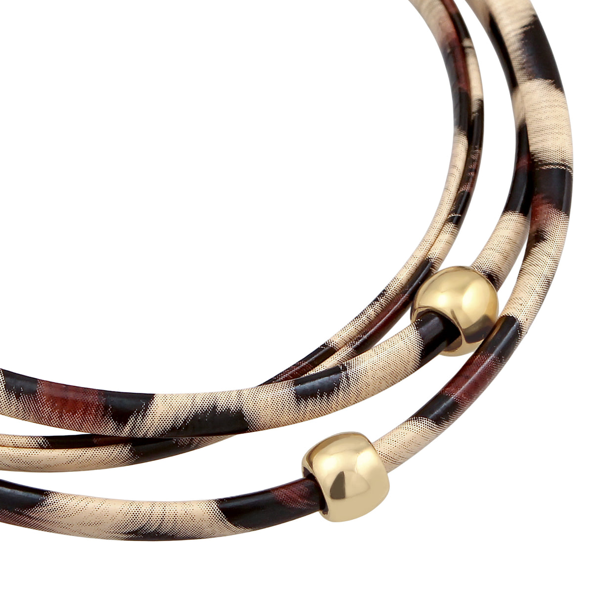 Gold - Elli | Armband Leo | Synthetik Leder | 925 Sterling Silber vergoldet
