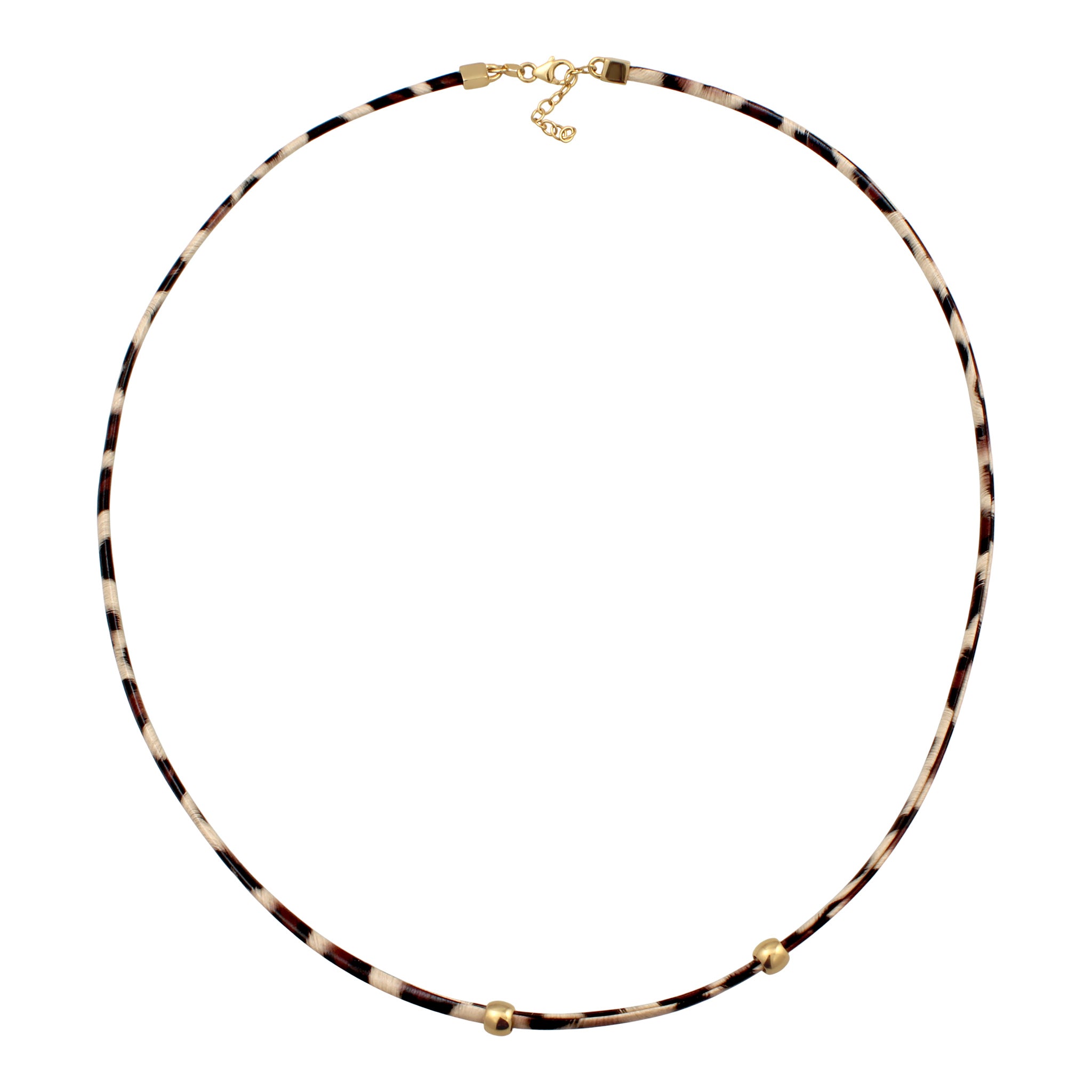 Gold - Elli | Armband Leo | Synthetik Leder | 925 Sterling Silber vergoldet