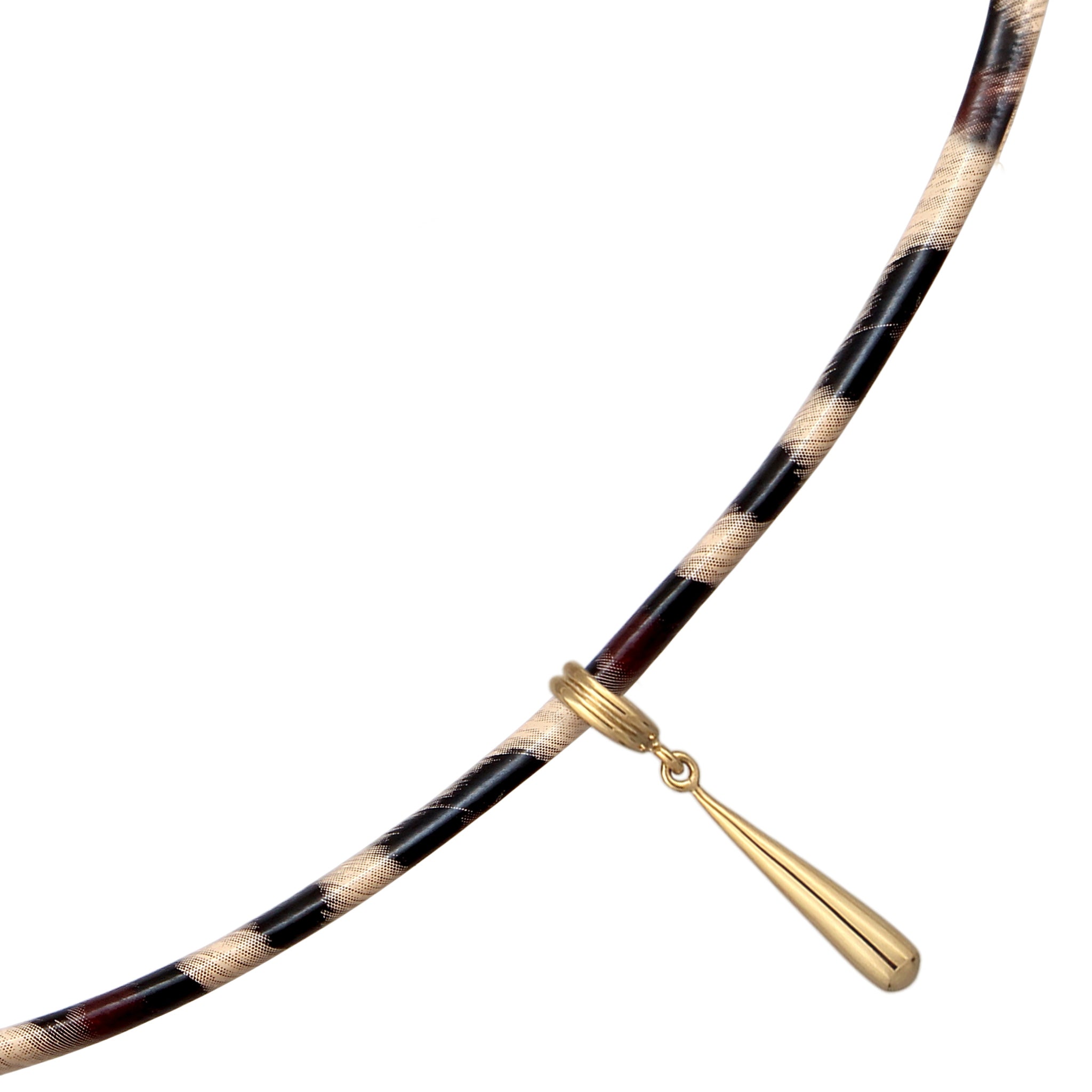 Gold - Elli | Halskette Leo Tropfen | Synthetik Leder | 925 Sterling Silber vergoldet