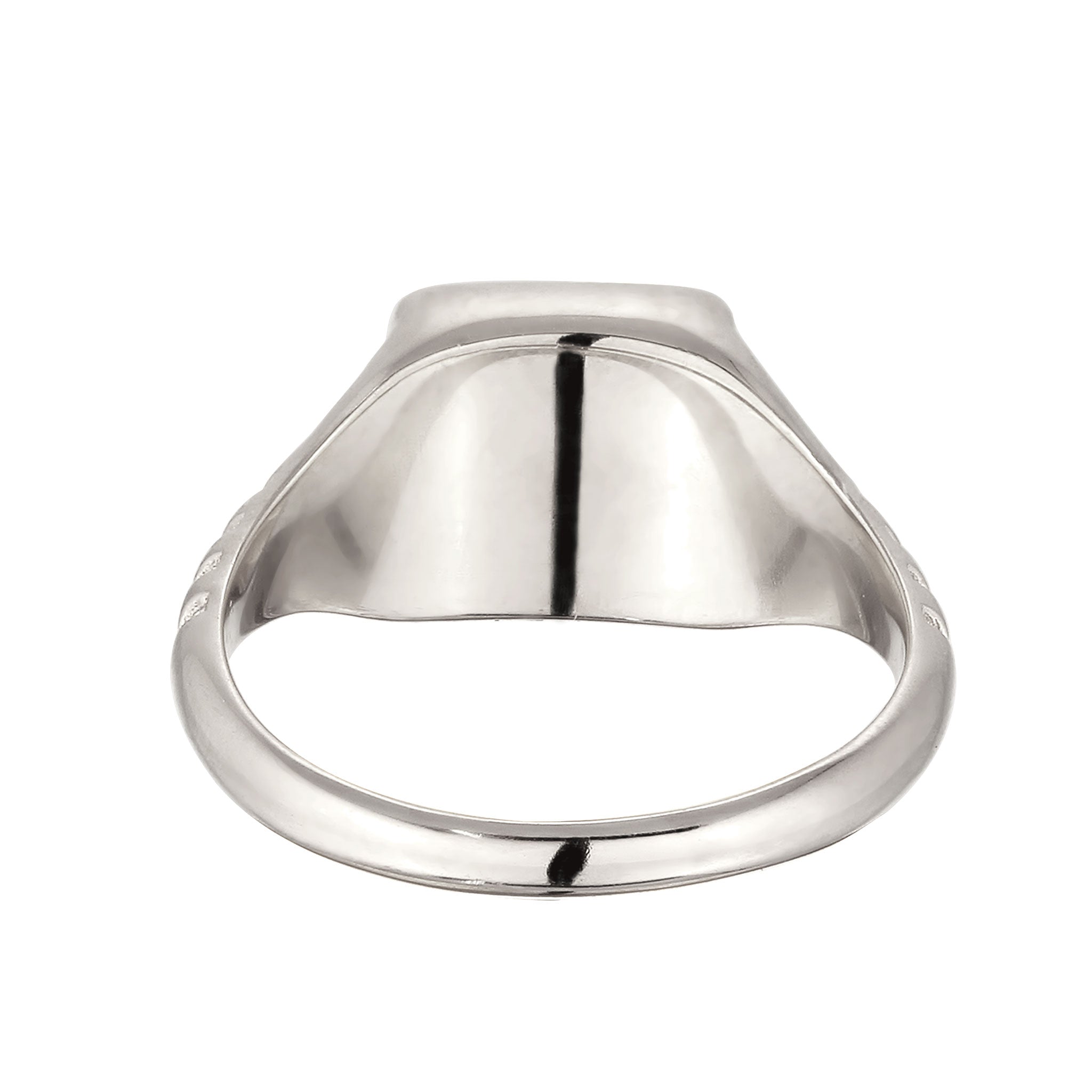 Silber - Elli | Siegelring Quadrat | Emaille (Dunkelrot) | 925 Sterling Silber