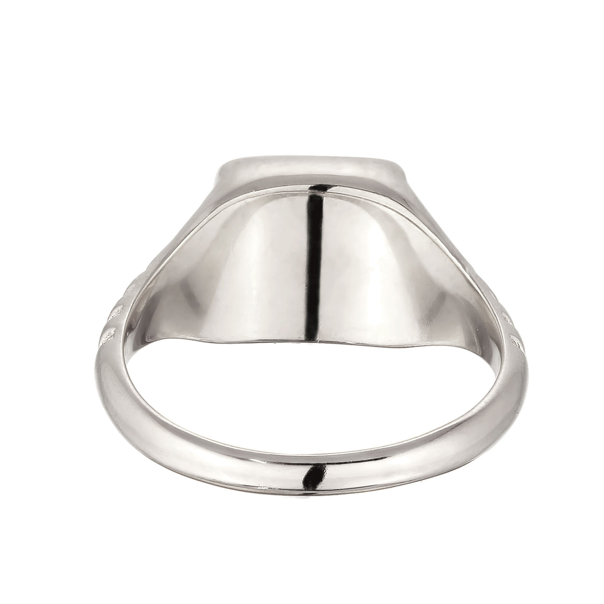 Silber - Elli | Siegelring Quadrat | Emaille (Dunkelrot) | 925 Sterling Silber