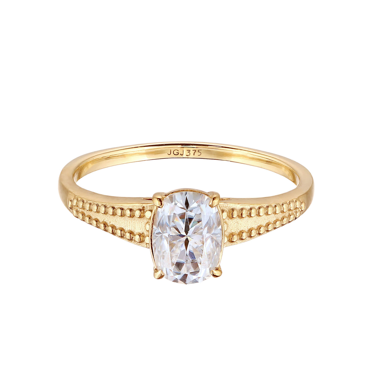 Gold - Elli PREMIUM | Verlobungsring | Moissanit (Weiß) | 375 Gelbgold