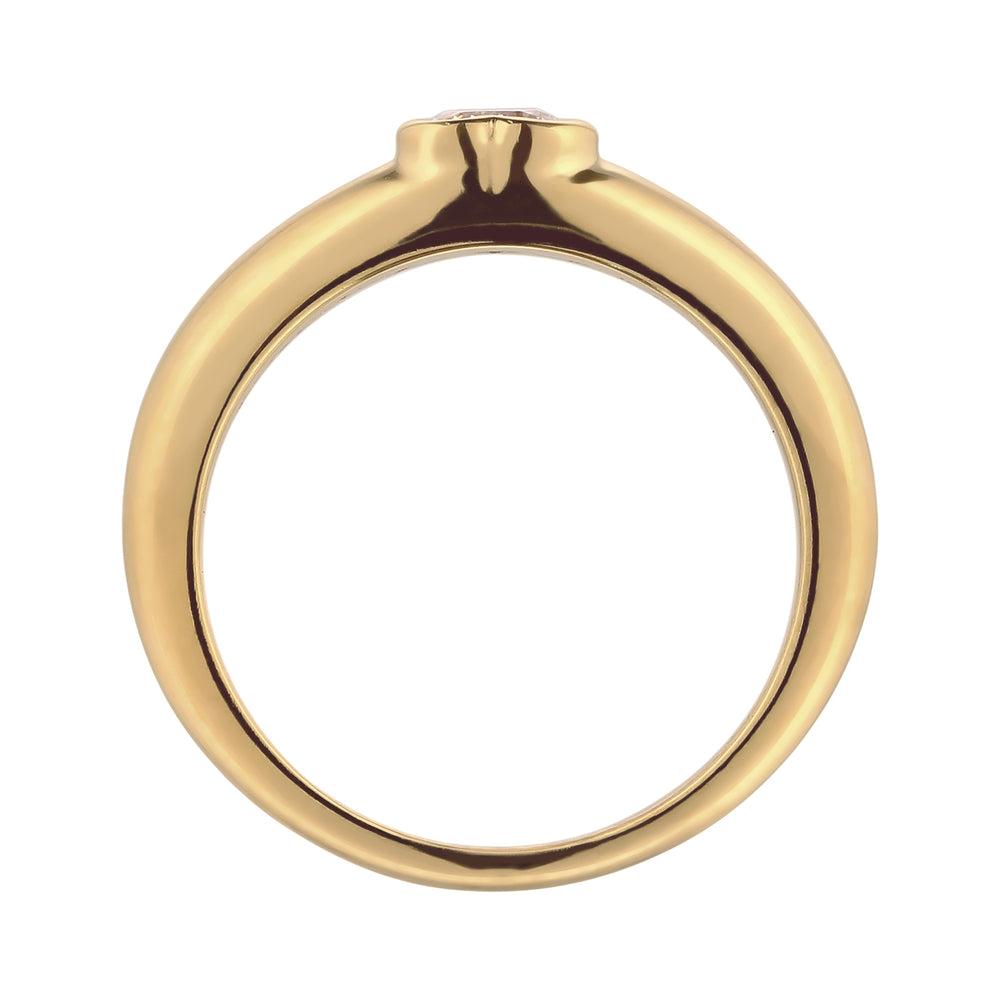 Weiß - Elli | Ring Herz | Zirkonia (Weiß) | 925 Sterling Silber vergoldet