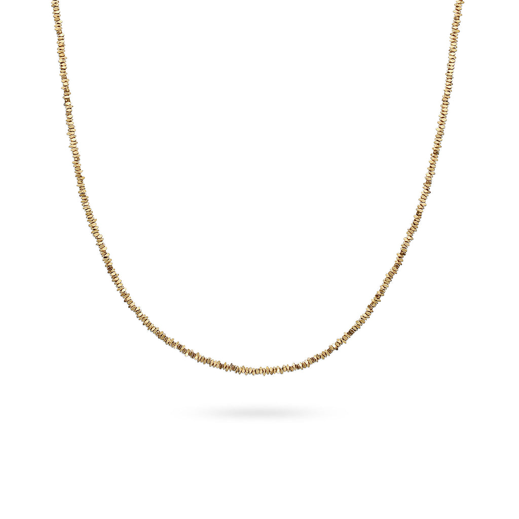 Gold - Elli | Halskette Perlen | Synthetische Hämatit (Gold) | 925 Sterling Silber vergoldet