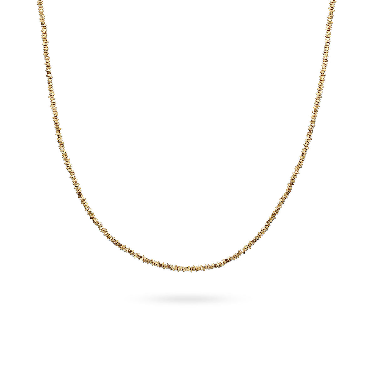 Gold - Elli | Halskette Perlen | Synthetische Hämatit (Gold) | 925 Sterling Silber vergoldet