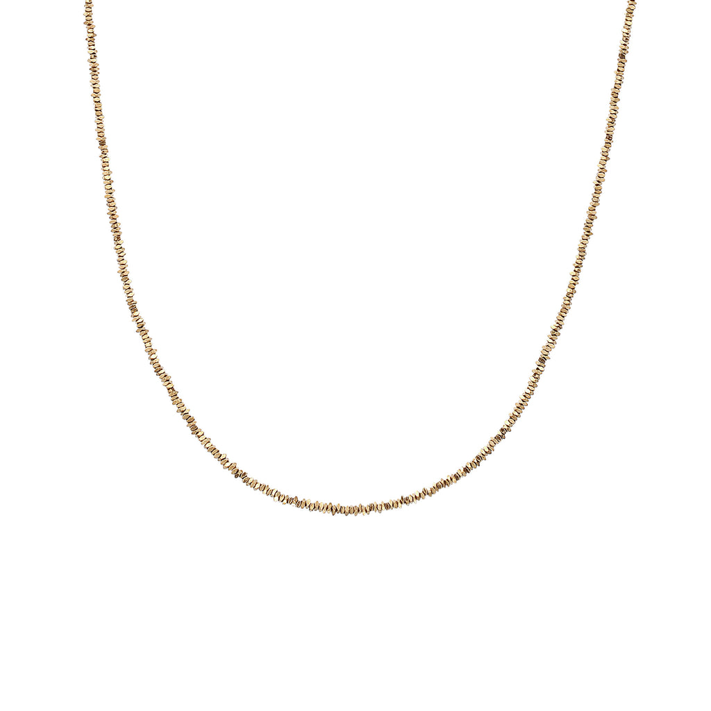 Gold - Elli | Halskette Perlen | Synthetische Hämatit (Gold) | 925 Sterling Silber vergoldet