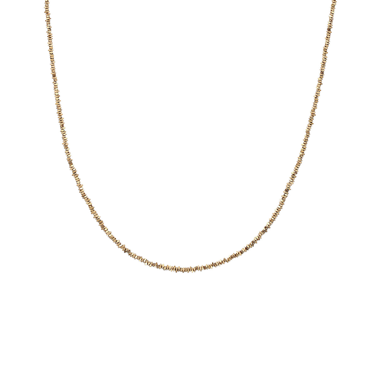 Gold - Elli | Halskette Perlen | Synthetische Hämatit (Gold) | 925 Sterling Silber vergoldet