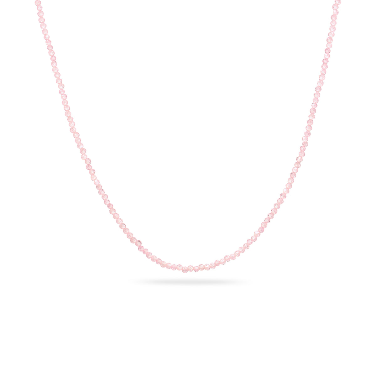 Pink - Elli PREMIUM | Halskette Perlen | Quarz (Rosa) | 925 Sterling Silber vergoldet