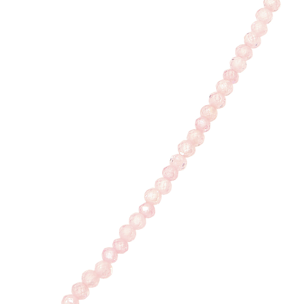 Pink - Elli PREMIUM | Halskette Perlen | Quarz (Rosa) | 925 Sterling Silber vergoldet