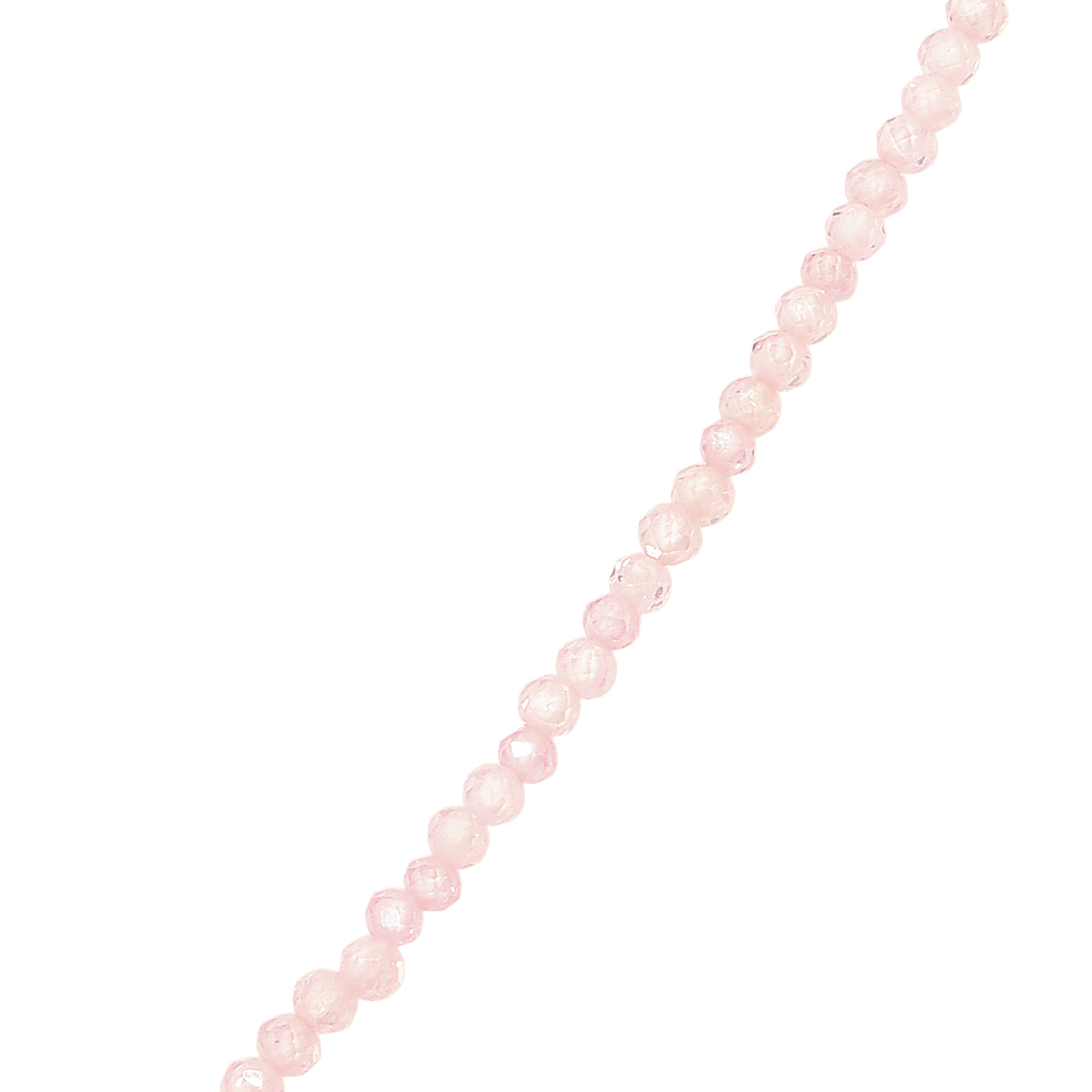 Pink - Elli PREMIUM | Halskette Perlen | Quarz (Rosa) | 925 Sterling Silber vergoldet