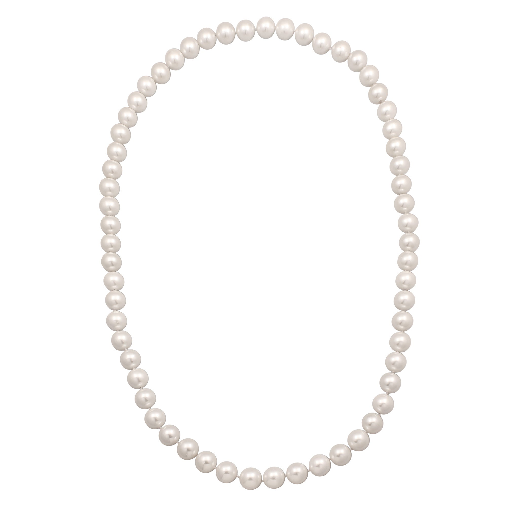 Weiß - Elli PREMIUM | Halskette | Muschelperlen (Weiß) | Rayon