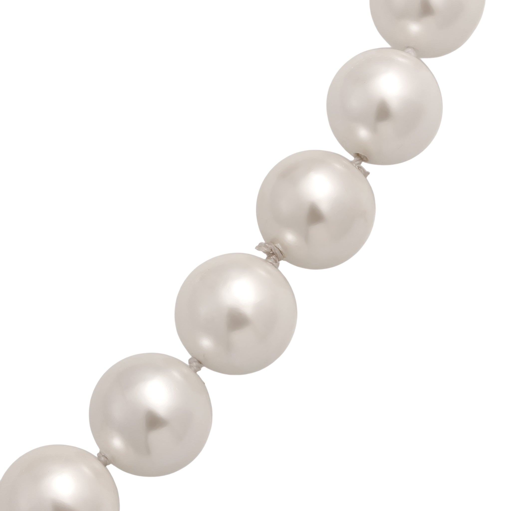 Weiß - Elli PREMIUM | Halskette | Muschelperlen (Weiß) | Rayon