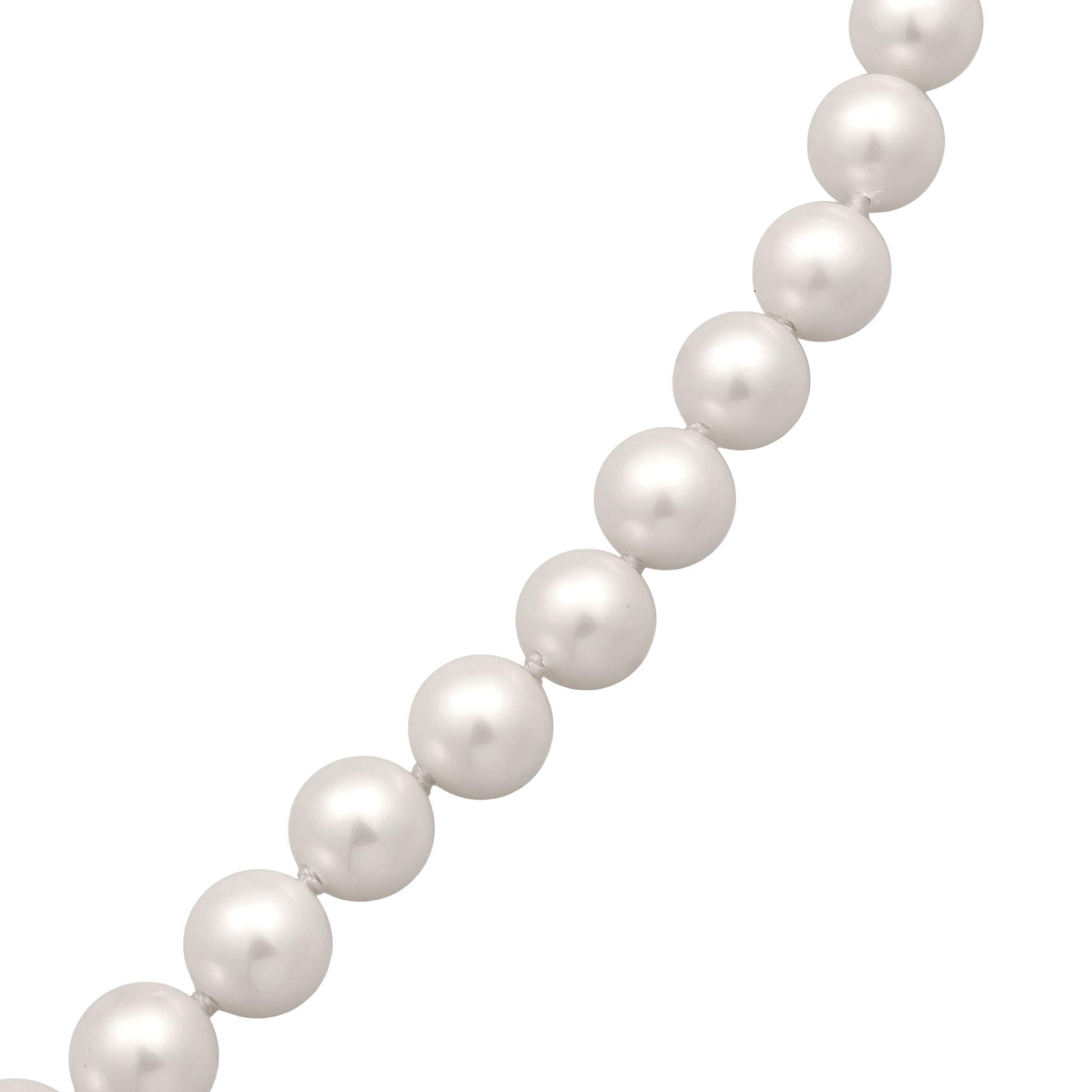 Weiß - Elli PREMIUM | Layer-Halskette | Muschelperlen (Weiß) | Rayon