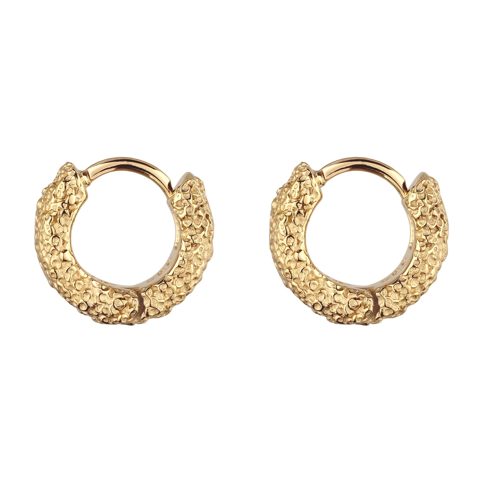 Gold - Elli | Creolen Organic Look | 925 Sterling Silber vergoldet