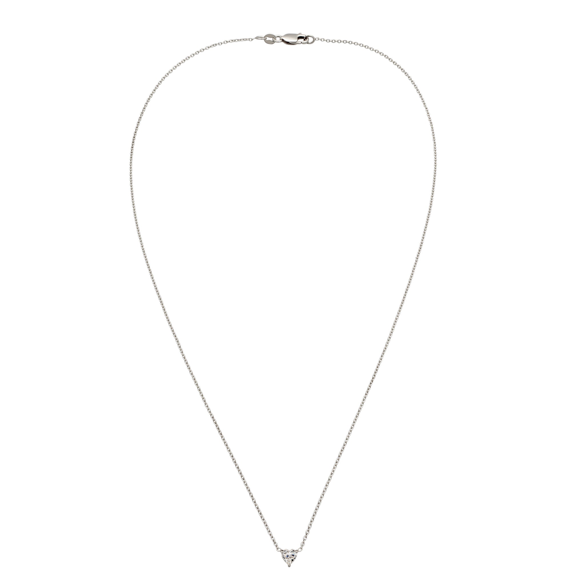 Silber - Elli DIAMONDS | Halskette Herz | Laborgezüchteter Diamant (Weiß, 0.17 ct) | 925 Sterling Silber