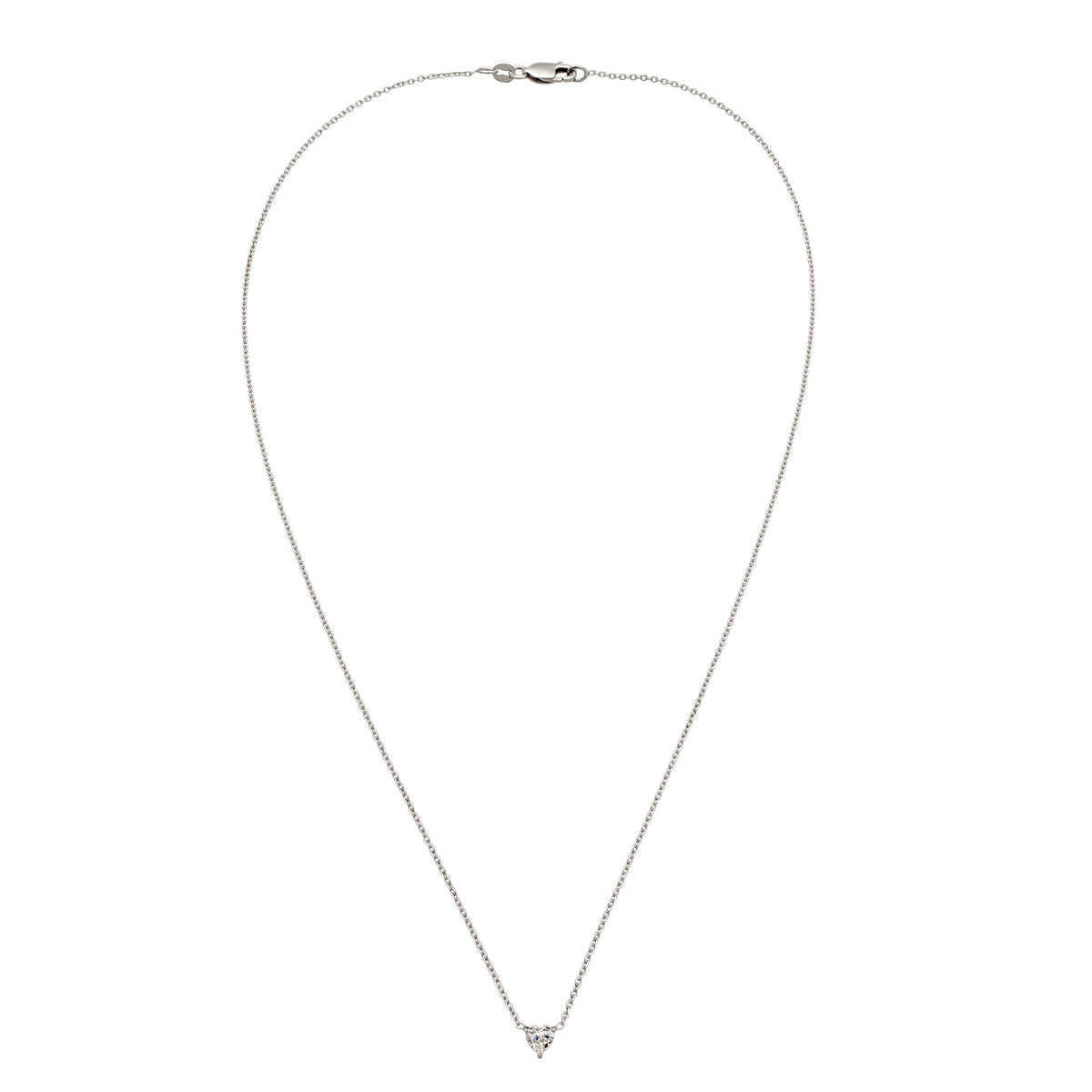 Silber - Elli DIAMONDS | Halskette Herz | Laborgezüchteter Diamant (Weiß, 0.17 ct) | 925 Sterling Silber
