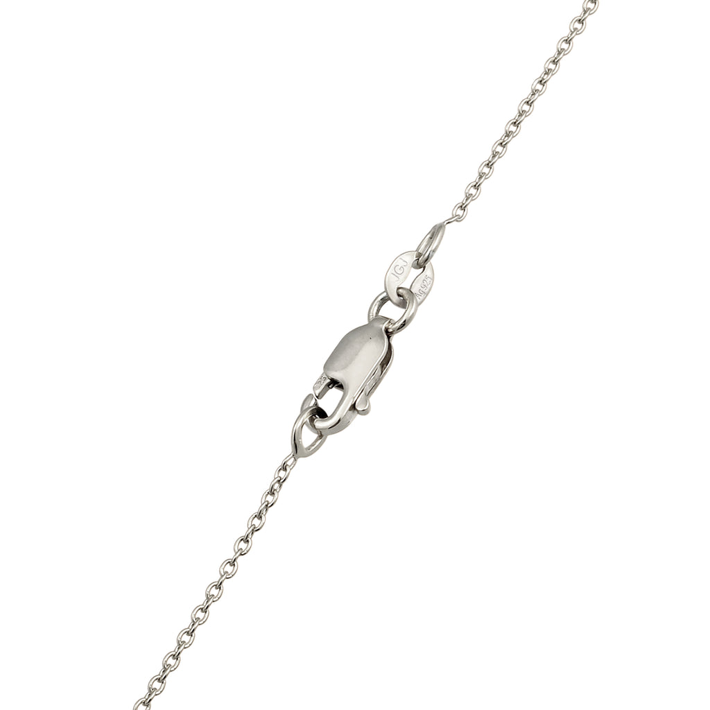 Silber - Elli DIAMONDS | Halskette Herz | Laborgezüchteter Diamant (Weiß, 0.17 ct) | 925 Sterling Silber