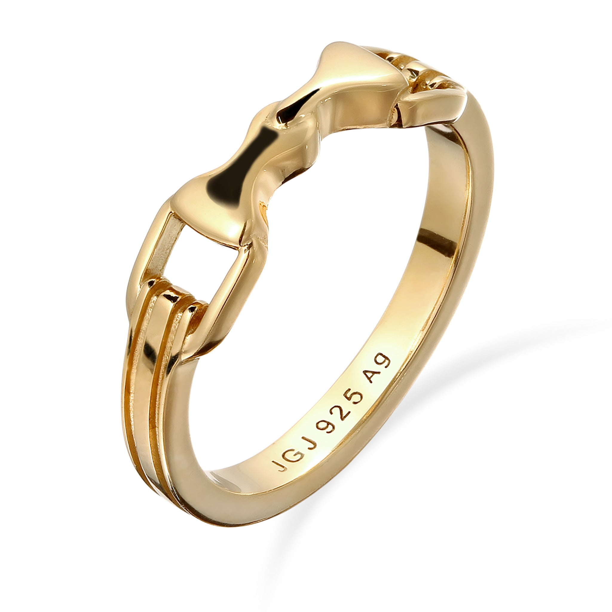 Gold - Elli | Ring Steigbügelring | 925 Sterling Silber vergoldet