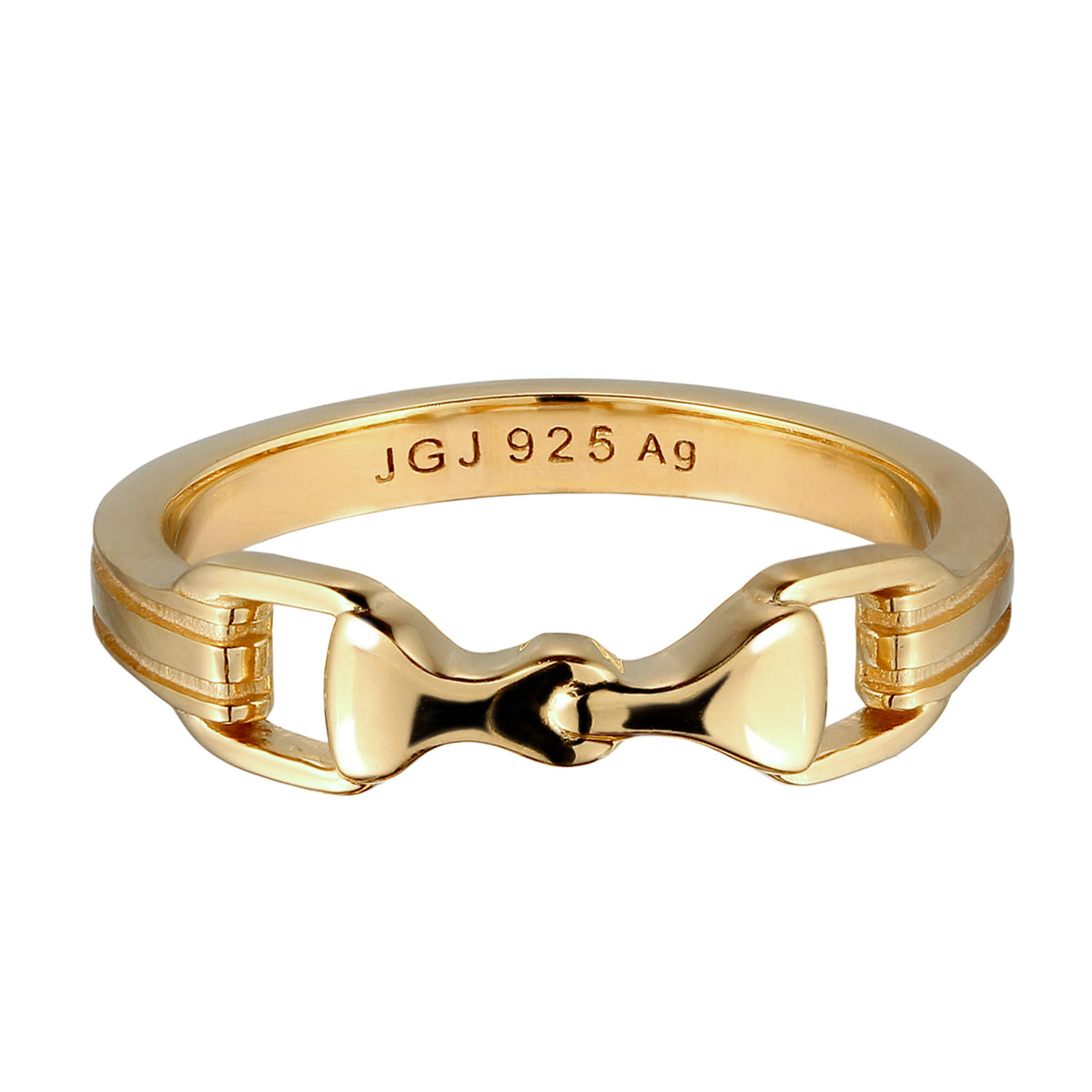 Gold - Elli | Ring Steigbügelring | 925 Sterling Silber vergoldet