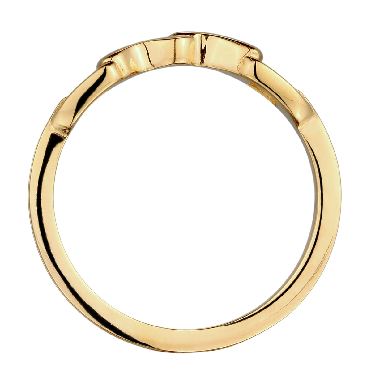 Gold - Elli | Ring Steigbügelring | 925 Sterling Silber vergoldet