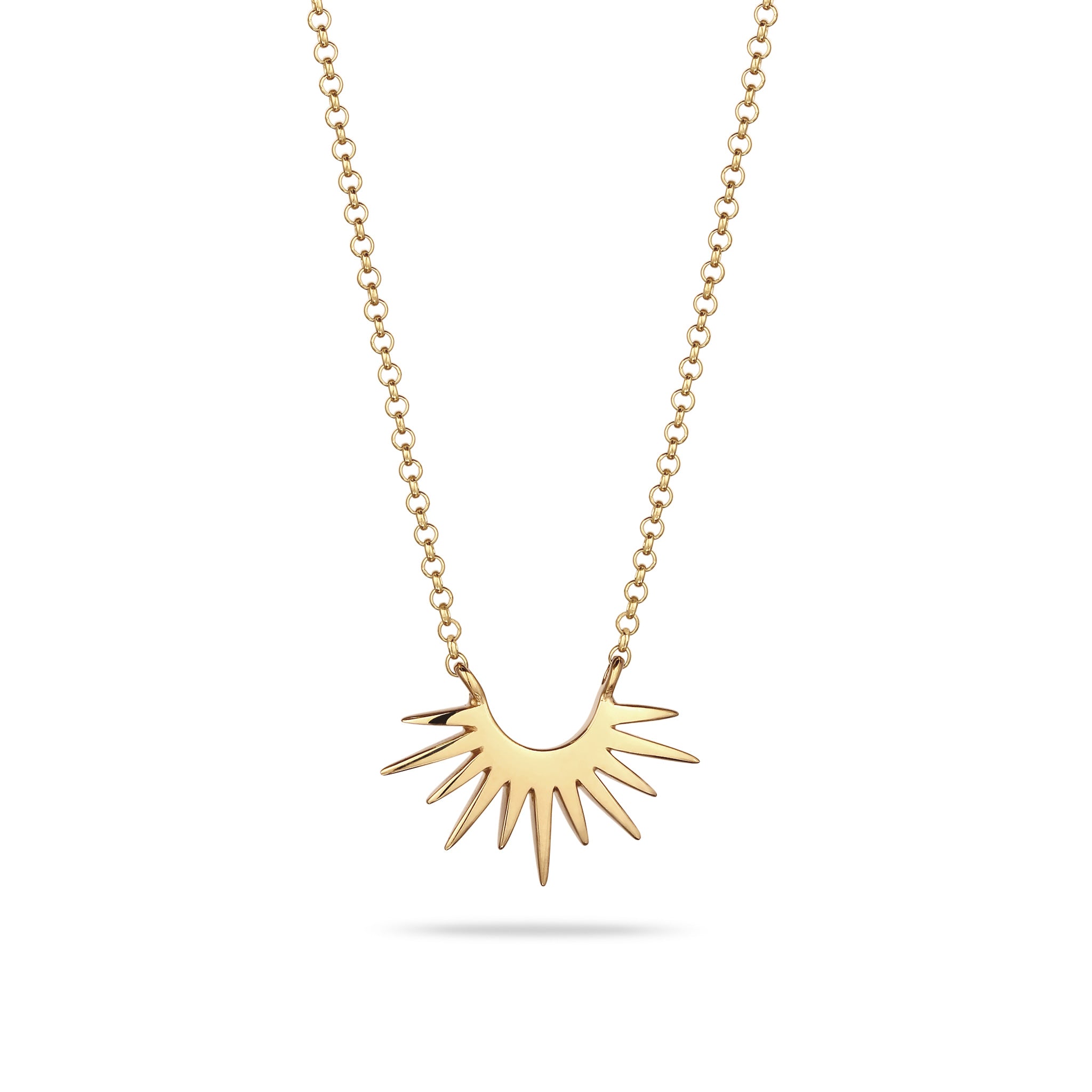 Gold - Elli | Halskette Sonne | 925 Sterling Silber vergoldet
