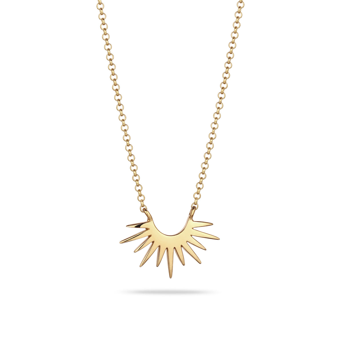 Gold - Elli | Halskette Sonne | 925 Sterling Silber vergoldet