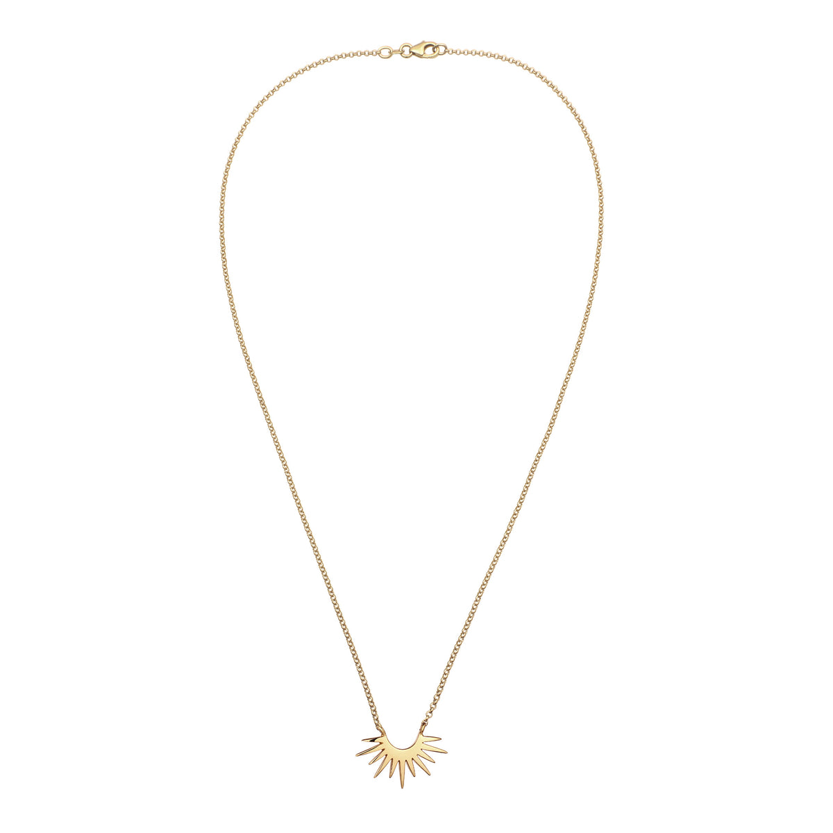 Gold - Elli | Halskette Sonne | 925 Sterling Silber vergoldet