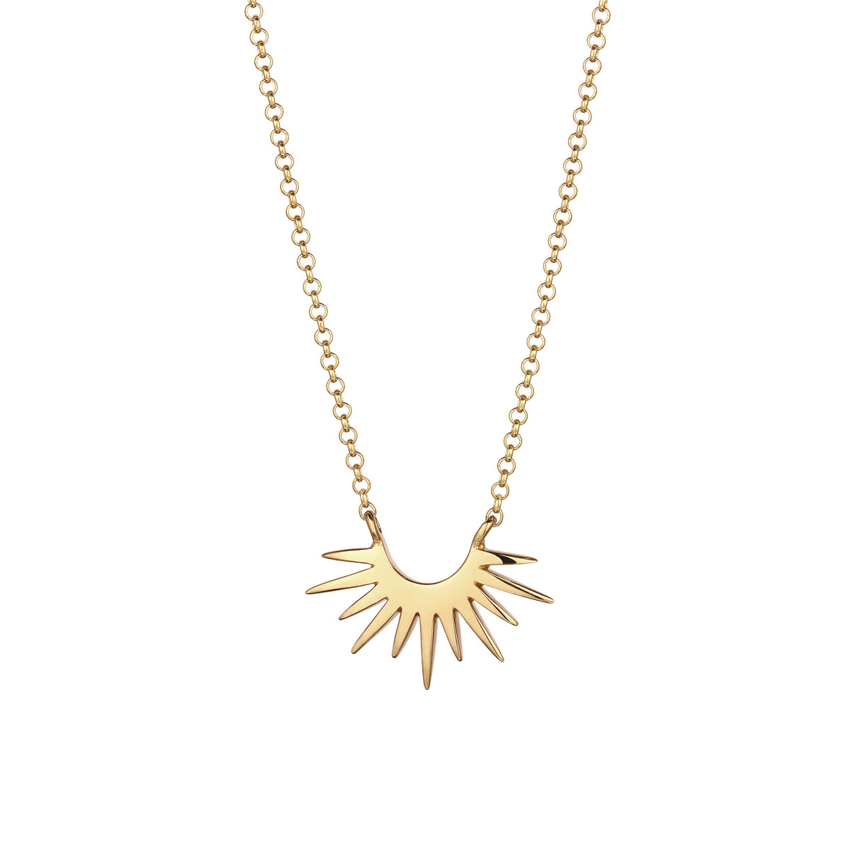 Gold - Elli | Halskette Sonne | 925 Sterling Silber vergoldet