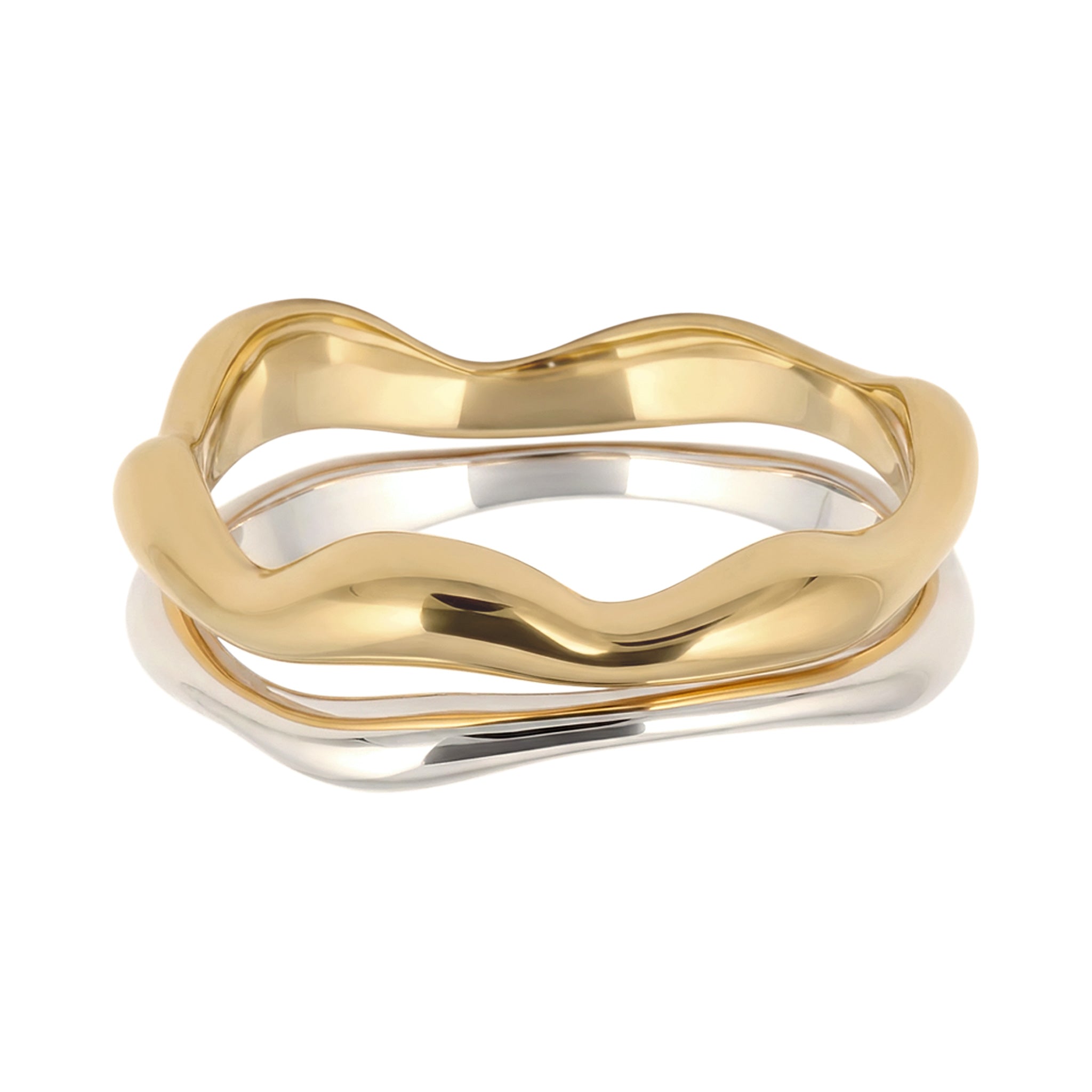 Zweifarbig - Elli | Ringset Bicolor | 925 Sterling Silber vergoldet